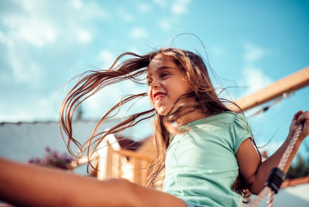 girl on a swing